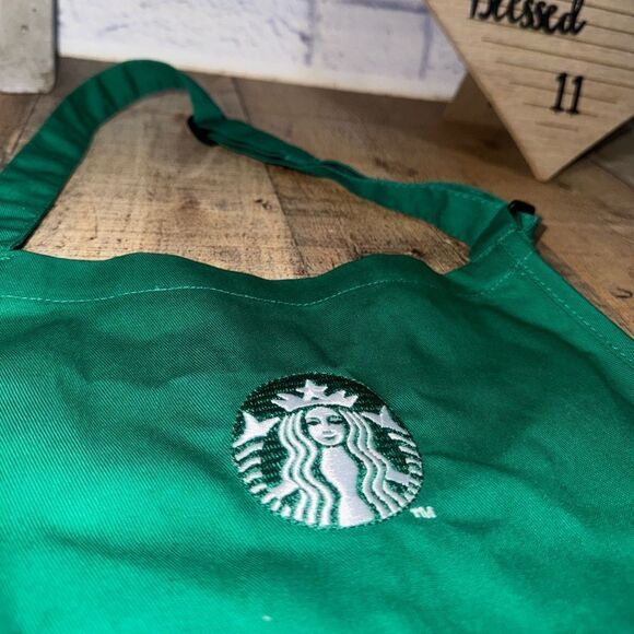 STARBUCKS Coffee Barista Green Apron Employee Uniform. - Picture 4 of 6